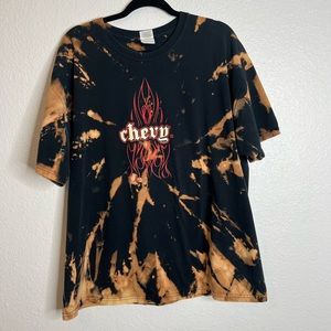 Chevrolet Chevy DIY Bleach Dyed Graphic Tee XL
